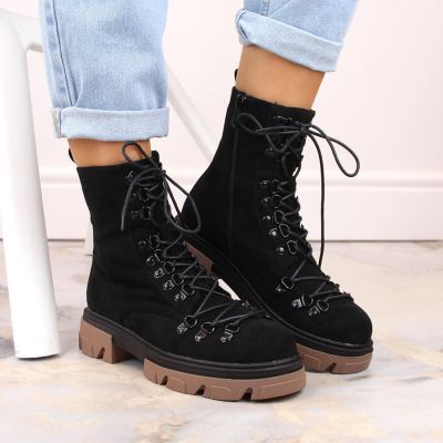 11. Vinceza W JAN255 schwarze isolierte Wildlederstiefeletten