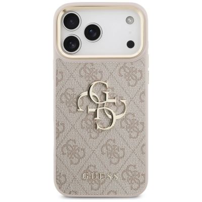 3. Guess 4G Big 4G Classic Logo Big Strap Metal Buttons Hülle für iPhone 17 Pro Max - Pink