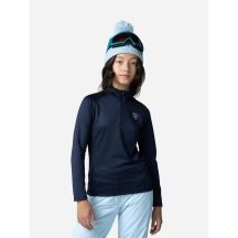 ROSSIGNOL Warmes Stretch-Sweatshirt mit 1/2-Reißverschluss für Mädchen, Marineblau