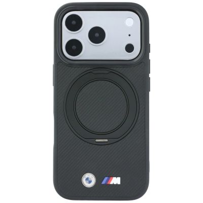 3. BMW Kevlar Ring Stand 360 MagSafe Hülle für iPhone 18 Pro / 17 Pro - Schwarz