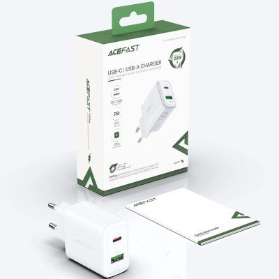 14. Acefast Wandladegerät USB Typ C / USB 20W, PPS, PD, QC 3.0, AFC, FCP weiß (A25 weiß)