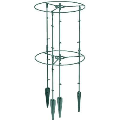 14. Pflanzenstützen, Bodenstützen, Durchmesser 25 und 35 cm, Waldgrün
