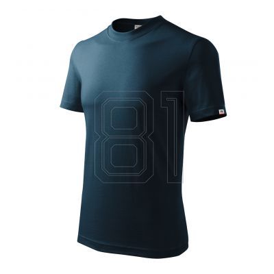4. Base Unisex-T-Shirt (Marineblau (Markenlabel))