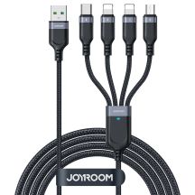 Joyroom Multi-Use Series S-A18 4in1 USB-A - USB-C / Lightning / Lightning / Micro-USB-Kabel 1,2 m - Schwarz