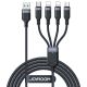 Joyroom Multi-Use Series S-A18 4in1 USB-A - USB-C / Lightning / Lightning / Micro-USB-Kabel 1,2 m - Schwarz