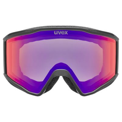 2. Uvex 5501822130 Skibrille Schwarz Unisex, verspiegelte zylindrische (flache) Scheibe