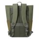6. Rivacase Eden Rucksack Reiserucksack Olivgrünes gewachstes Leder (Pull-Up), Polyester, recyceltes Polyethylenterephthalat (rPET)