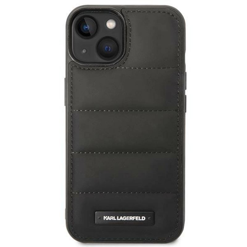 3. Karl Lagerfeld Puffy Elongated Logo Case für iPhone 14 Plus – Schwarz