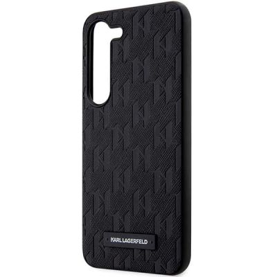 6. Karl Lagerfeld Saffiano Mono Metal Logo Hülle für Samsung Galaxy S24 – Schwarz