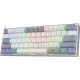 REDRAGON K617-RGB Fizz RGB Weiß/Grau USB-Tastatur Grau, Weiß