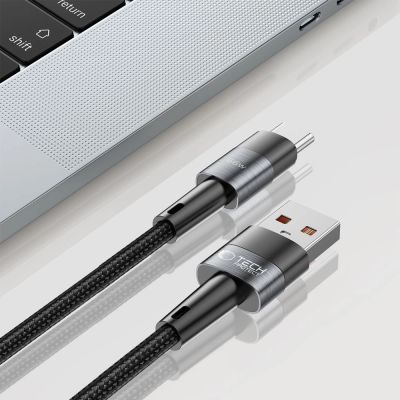 4. Tech-Protect UltraBoost USB-C/USB-A-Kabel 66 W 6 A 0,5 m – grau