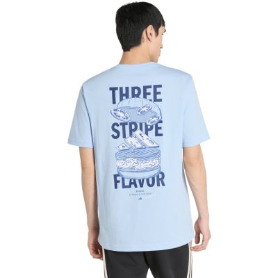 2. adidas Herren-T-Shirt mit Burger-Motiv, hellblau, KT9731