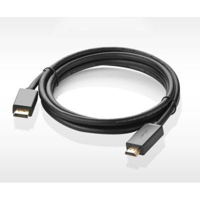 13. Ugreen Unidirektionales DisplayPort-zu-HDMI-Kabel 4K 30 Hz 32 AWG 1,5 m Schwarz (DP101 10239)