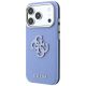 2. Guess Grained & Big Resin Logo Case für iPhone 18 Pro Max / 17 Pro Max - Blau