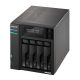 4. NAS Asustor AS6704T; Tower; 4x (3,5" SATA HDD/ 2,5" SSD); Intel Celeron N5105; 4 GB DDR4 SODIMM (max. 16 GB), 2x 2,5-GbE, 4x M.2 2280 NVMe PCIe 3.0, 2x USB 3.2 Gen, 1x HDMI 2.0b, 1x optionale 10-GbE-Karte