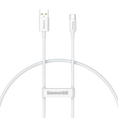 Baseus Superior Series 100W USB-A-auf-USB-C-Kabel 0,25 m – Weiß