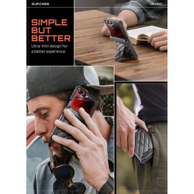 7. Supcase Unicorn Beetle Pro Hülle für Samsung Galaxy Z Flip 8 - Schwarz