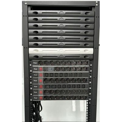 Equip 333319 PDU Stromverteilungseinheit 6 x Netzwerkdosen 1U Schwarz