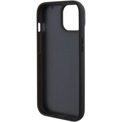 7. BMW Leder Hot Stamp Hülle für iPhone 15 Plus – Schwarz