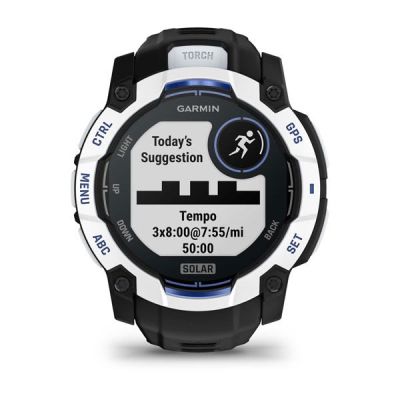 10. Garmin Instinct 3 Solar 010-02935-03 Smartwatch 50 mm Schwarz und Weiß
