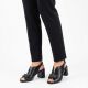 5. Schwarze Jezzi RMR25112-3 Sandalen mit Blockabsatz und Schleife für Damen