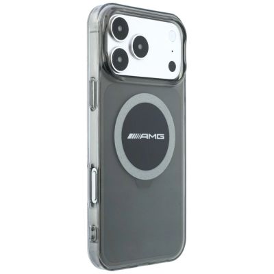 4. Mercedes AMG IML Transparent Bicolor Block MagSafe Hülle für iPhone 18 Pro Max / 17 Pro Max – Schwarz und Grau