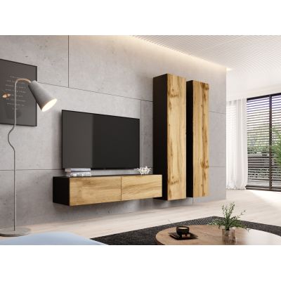 4. TV-Schrank VIGO '140' 30/140/40 schwarz/wotan Eiche