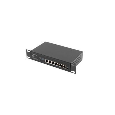 4. LANBERG Switch PoE+ Rack 10"/19" (4x 100 MB/s PoE+, 2x 100 MB/s) RSFE-4P-2FE-60