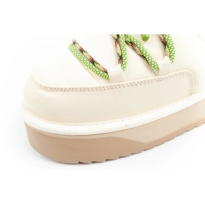 6. Damen Winter Schneestiefel D.Franklin modische Fell isolierte Stiefeletten Beige Grün
