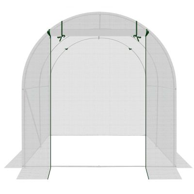 52. Gewächshaus-Gartentunnel 200x200x200CM PE-Konstruktion Weißer Stahl