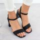 7. Schwarze Damen-Sandalen mit hohem Absatz, Modell Vinceza 62228