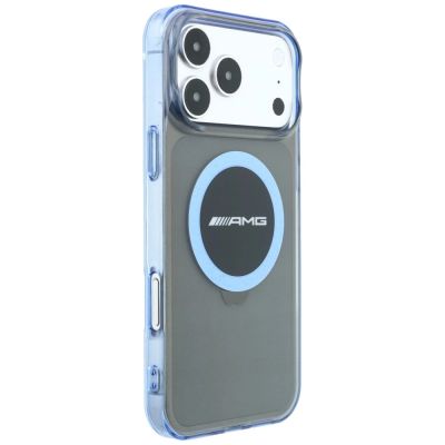 4. Mercedes AMG IML Transparent Bicolor Block MagSafe Hülle für iPhone 18 Pro Max / 17 Pro Max – Schwarz und Blau