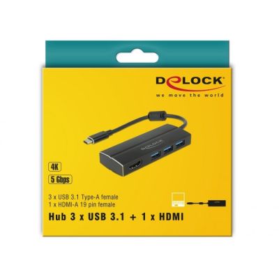 2. DeLOCK 63931 USB 3.2 Gen 1 (3.1 Gen 1) Typ-C Dockingstation Schwarz