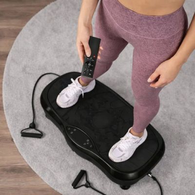 7. Extralink Moonwalk Spin Move Vibrationsplattform für Fitnessübungen 200W Schwarz