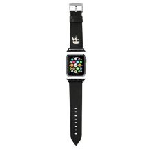 Karl Lagerfeld Ikonik Saffiano Karl Heads Armband für Apple Watch (38 / 40 / 41 mm) – Schwarz