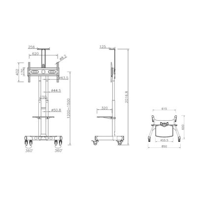 11. Multibrackets 2319 TV-Halterung 152,4 cm (60") Schwarz
