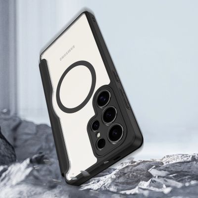 3. Dux Ducis Skin X Pro Hülle für Samsung Galaxy S25 Ultra mit MagSafe und Geldbörse – Schwarz