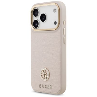 2. Guess Grained Strass Logo MagSafe Hülle für iPhone 17 Pro - Pink