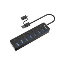 Equip 128965 USB 3.2 Gen 1 (3.1 Gen 1) Typ-A 5000 Mbit/s Hubs und Hubs Schwarz
