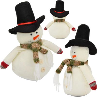 8. Dekorativer Schneemann 23 cm Hutmacher