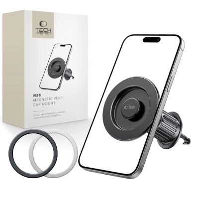 Tech-Protect N58 Magnetische MagSafe Kfz-Lüftungshalterung - Schwarz