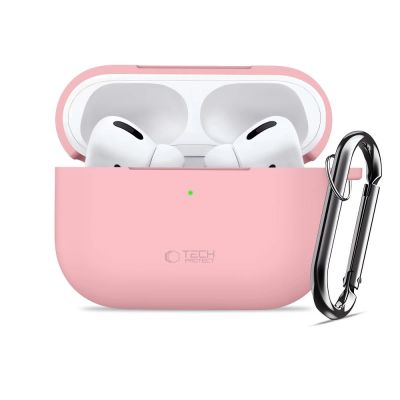 3. Tech-Protect Silikon-Hakenhülle für AirPods Pro – Rosa