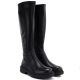 5. Schwarze, gefütterte Damenstiefel, Sergio Leone KZ-02