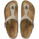 5. Birkenstock Gizeh Stone Birko-Flor narrow women's flip-flops for narrow feet gray (0043393)