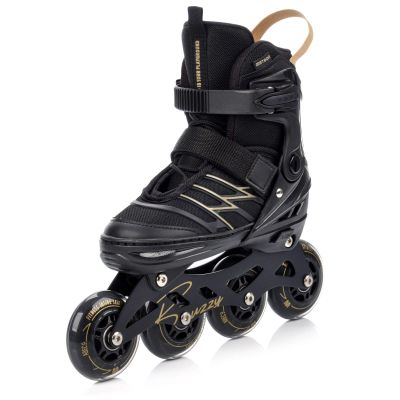 13. Meteor L 38-43 Buzzy Rollschuhe Schwarz/Gold