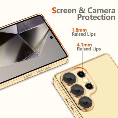3. Tech-Protect MagFlex MagSafe Hülle für Samsung Galaxy S25 Ultra - Transparent Gold