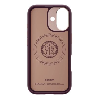 4. Spigen Nano Pop Mag MagSafe Hülle für iPhone 17 – Burgunderrot