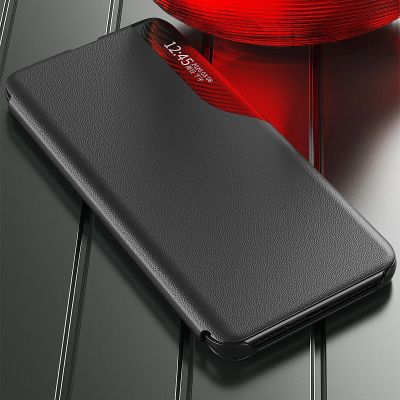 11. Eco Leather View Case elegante Hülle mit Flipcover und Standfunktion für Samsung Galaxy S22+ (S22 Plus) blau