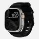 2. Nomad Rocky Point Armband, schwarzes Leder, Titan