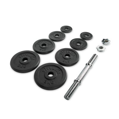 8. VIRTUFIT VERSTELLBARES PRO-HANTELSET - LANGHANTELSET - GUSSEISEN - 1 X 15 KG